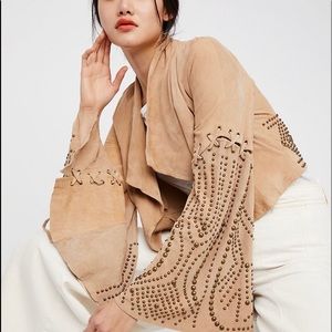 Free People suede studded jacket